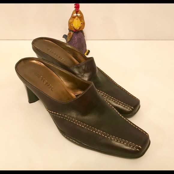 Aerosols 8.5 M Brown classic Leather mules - Picture 3 of 5